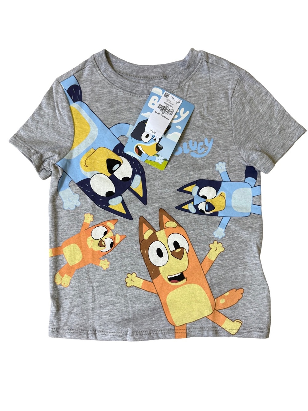 NWT OLD NAVY / BLUEY LIGHT GRAY GRAPHIC SHORT SLEEVE T-SHIRT SIZE 3T